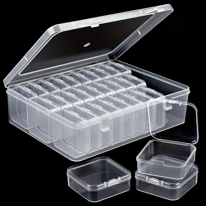 boîtes rangement transparentes modernes poignées petites boîtes organisation bijoux artisanat