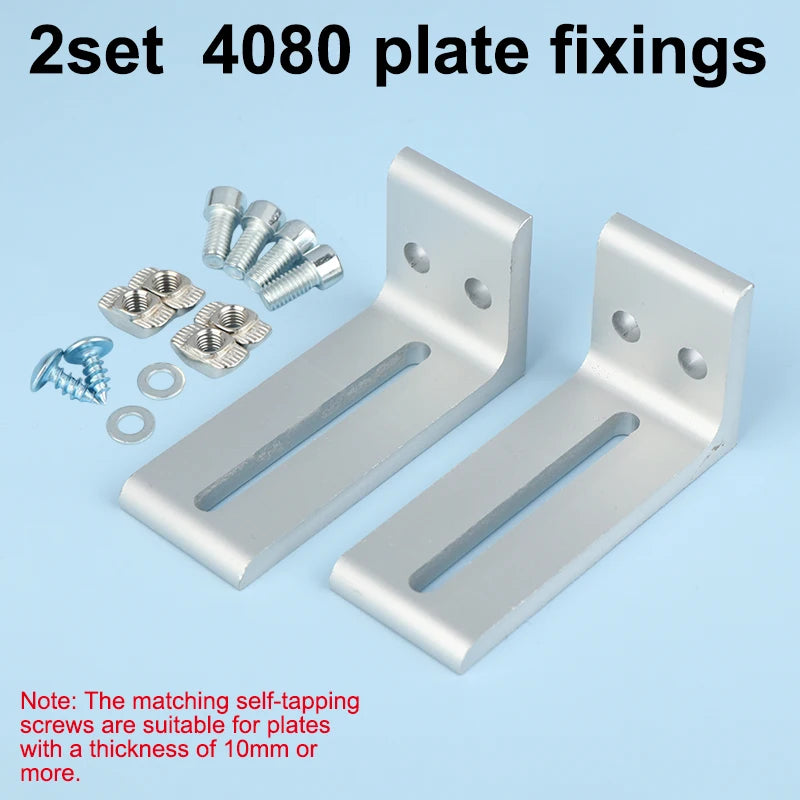 supports d'angle argenté équerres d'angle industriels plats opaques aluminium bricolage travail bois fixations