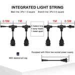 chaîne lumineuse noire led transparente moderne 10 20 lampes clips étanches camping mariage