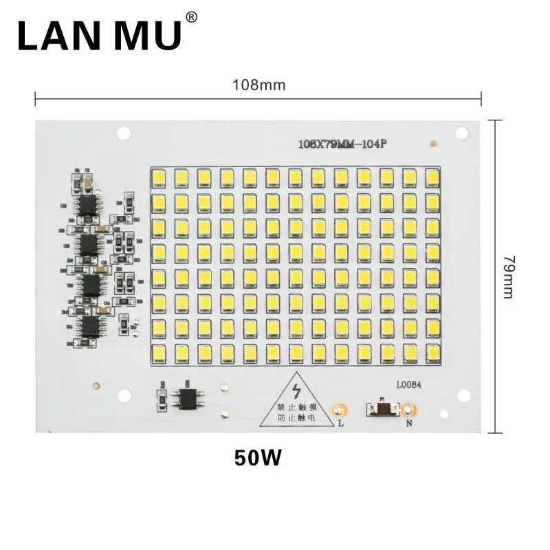 panneau led blanc moderne 10w 20w 30w 50w 100w 120° grille transistor