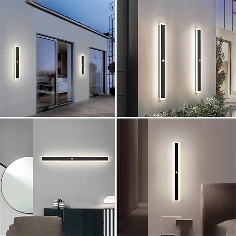 lampe extérieure moderne led rechargeable noir blanc capteur mouvement 110 240v