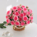 bouquet fleurs artificielles pivoines soie moderne élégant intérieur mariage anniversaire baby shower decoration chambre