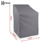 housse protection meuble extérieur noir gris uni moderne cordon serrage durable imperméableextérieur