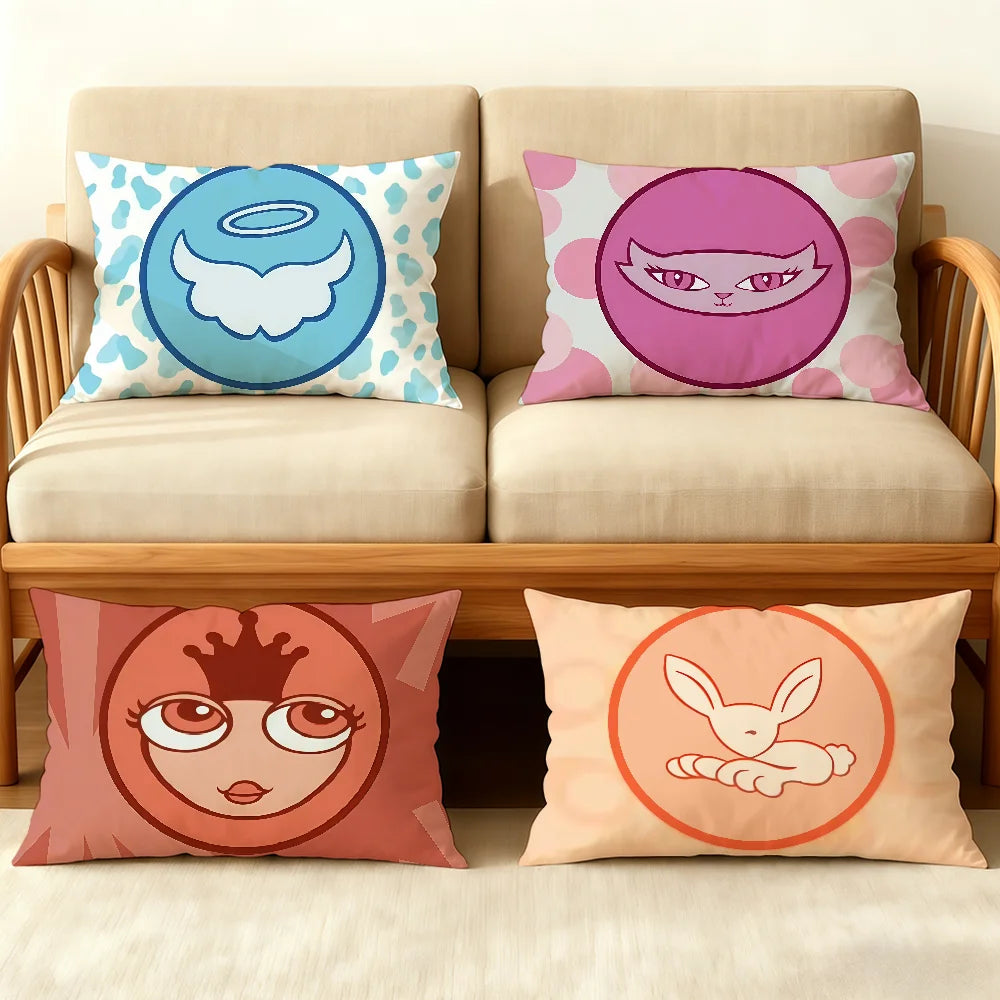 masque bratz double face imprimé moderne 100 polyester coussin décoration chambre voiture sofa 40x60cm