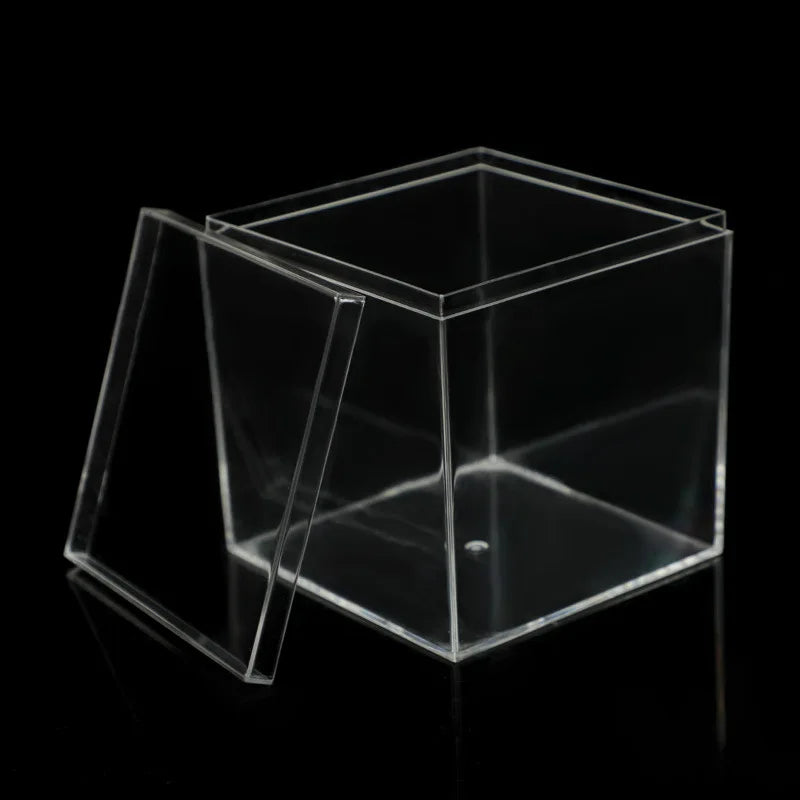 boîtes plastique transparentes modernes boîte bijoux réutiliables boîtes rangement minimalistes transparentes accessoires coiffure pièces