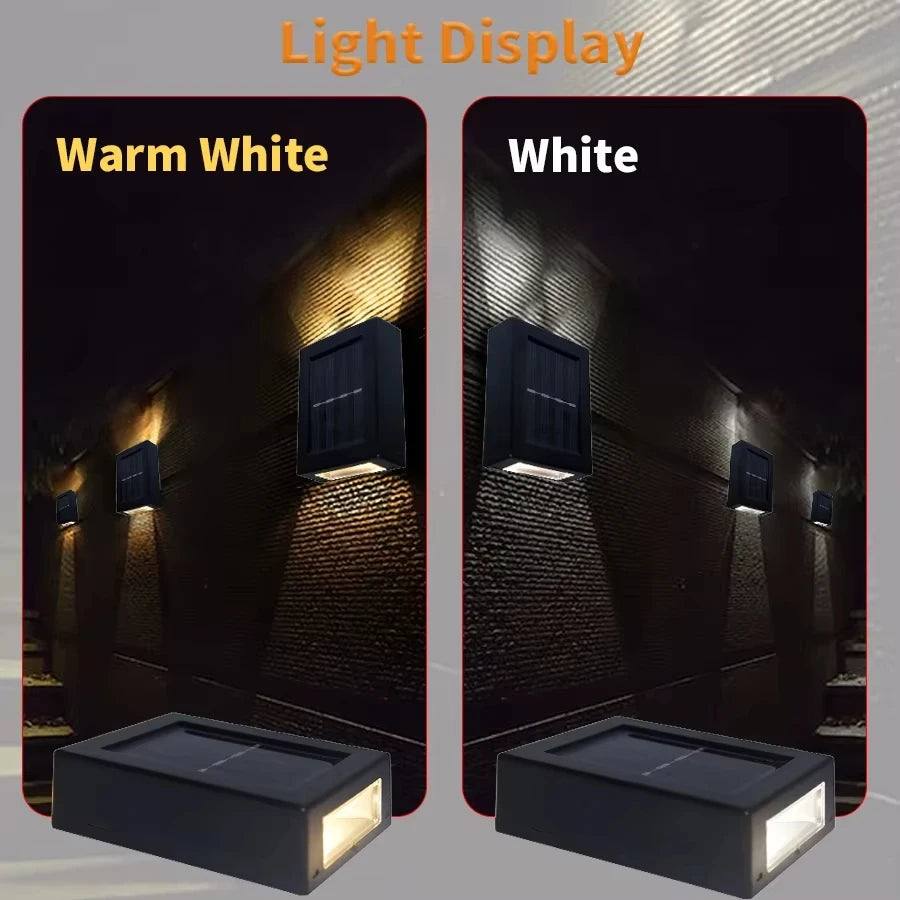 lumière solaire murale led led noir moderne minimaliste étancheextérieur