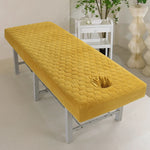 couvre lit massage lit adulte polyester motif hexagonal gris moderne