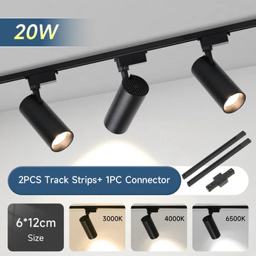 kit spots led rail noir moderne projecteur éclairage intérieur salon cuisine salon moderne