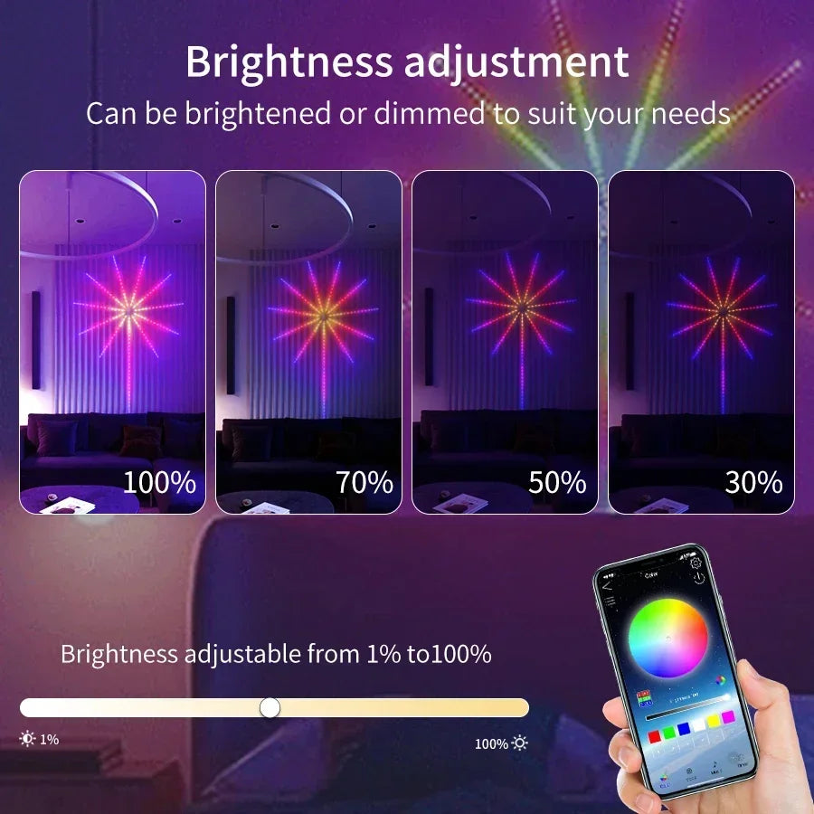 lumière led multicolore étoile moderne télécommande application synchronisation musique bluetooth usb