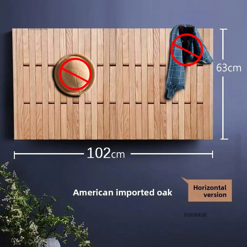 panneau mural bois naturel moderne ligne verticale simple deco murale porte manteau rangement