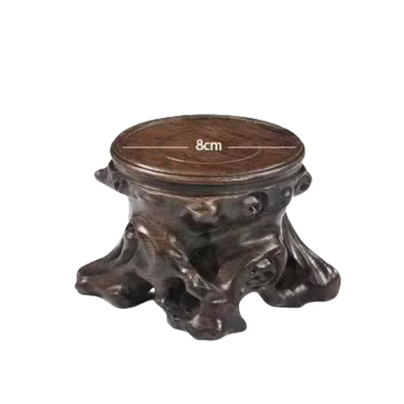 support bois sculpté socle figurine statue décoration maison rétro traditionnel