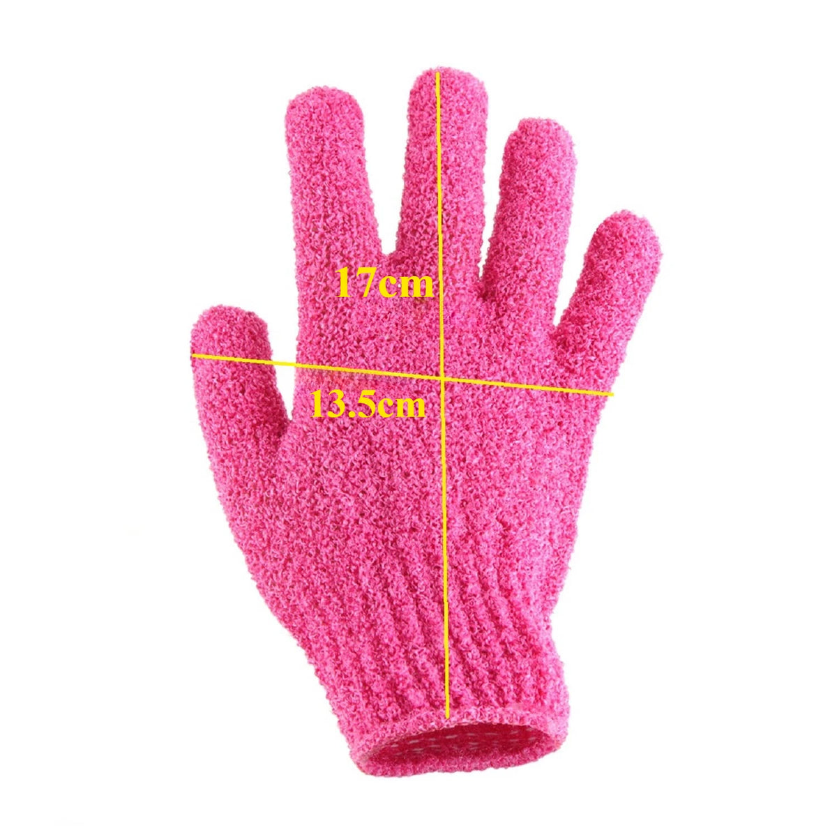 gants bain exfoliants doux microfibre violet rose jaune bleu vert