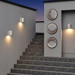 lampe murale led extérieure ip65 ciment moderne gris noir abat jour verre