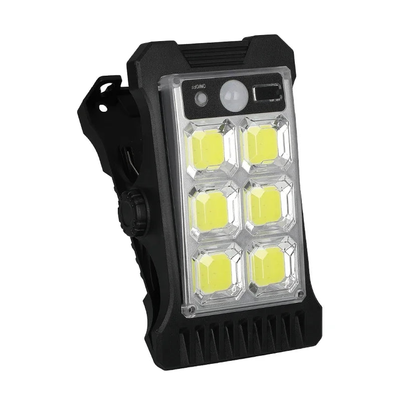 lampe clip solaire détecteur intelligent urgence extérieure nuit blanc moderne abs ip65 led