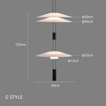 suspension lumineuse moderne minimaliste blanc noir rond lisse opaque câble noir