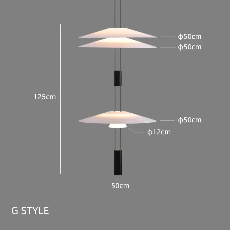 suspension lumineuse moderne minimaliste blanc noir rond lisse opaque câble noir