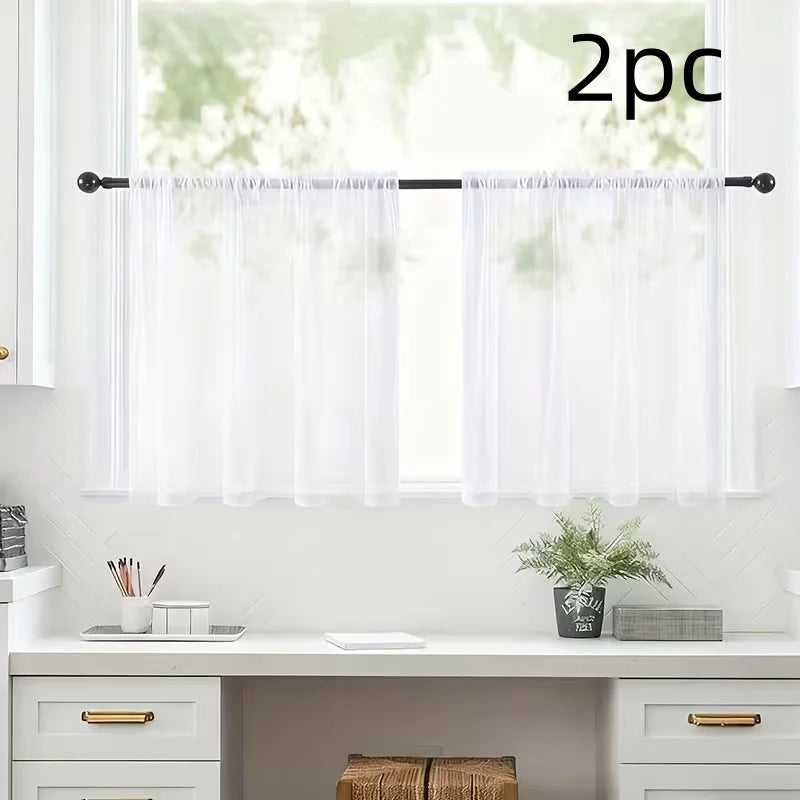 rideau blanc transparent moderne polyester 100% fenêtre panneaux
