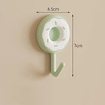 crochet mural adhésif décoratif moderne rose vert jaune blanc donut glaçage ppOpaque