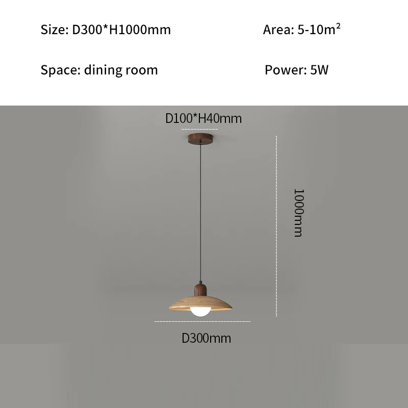 suspension lumineuse moderne bois clair taille 100cm éclairage salon chambre restaurant
