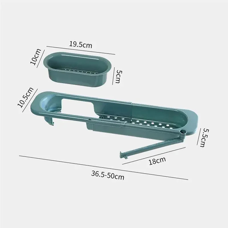 panier drainage rétractable bleu perforé moderne rangement vaisselle gants savon brosse