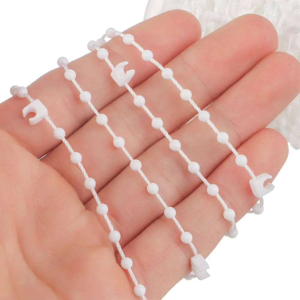 chaîne blanches simples rideau accessoire bricolage maison 10 mètres 20 mètres