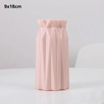 vase moderne blanc rose vert geometrique facettes minimaliste deco maison