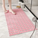 tapis bain moderne rose gris bleu beige blanc rectangles géométriques relief salle bain