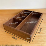 boîte compartiments bois marron foncé minimaliste respectueuse environnement réutilisable articles divers rangement moderne