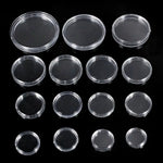 boîtes rangement pièces transparentes rondes modernes 20mm 25mm 27mm 30mm 35mm 40mm 45mm 50mm
