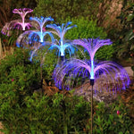 lampe solaire décorative multicolore fibres optiques modernes extérieur balcon allée