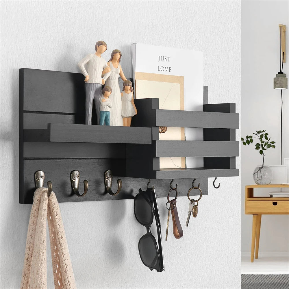 porte clés mural bois moderne grille suspension chiens entrée décoration écologique support.storage