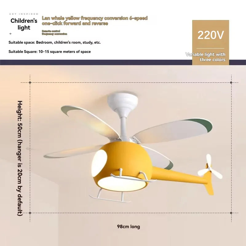 lampe suspension avion moderne gris blanc contemporain enfant chambre ventilateur lumière aéronef chambre enfants