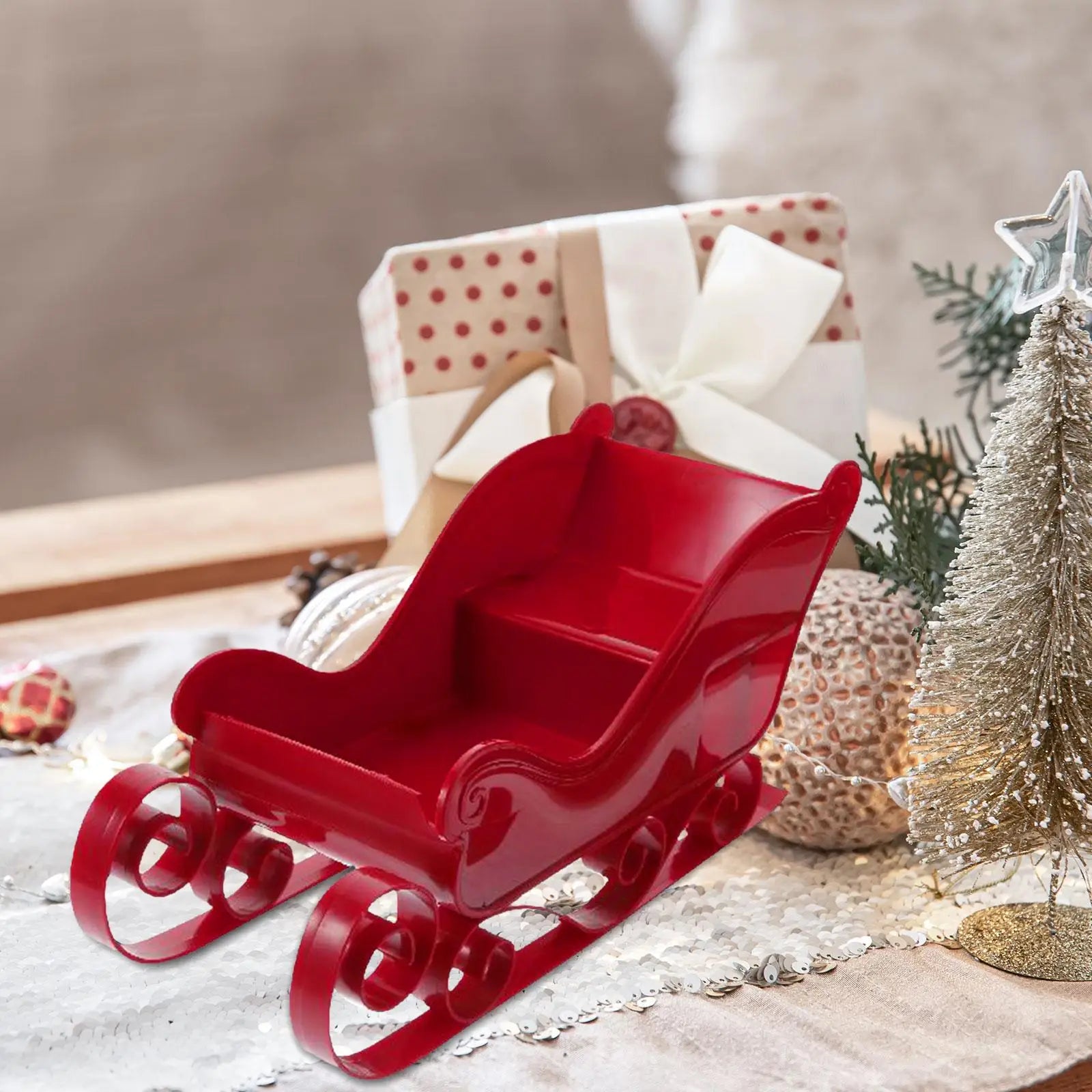 Figurine de traîneau du Père Noël - Décoration de table