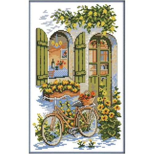 toile broderie floral paysagère multicolore traditionnelle accessoires intérieurs coton broderie DIY