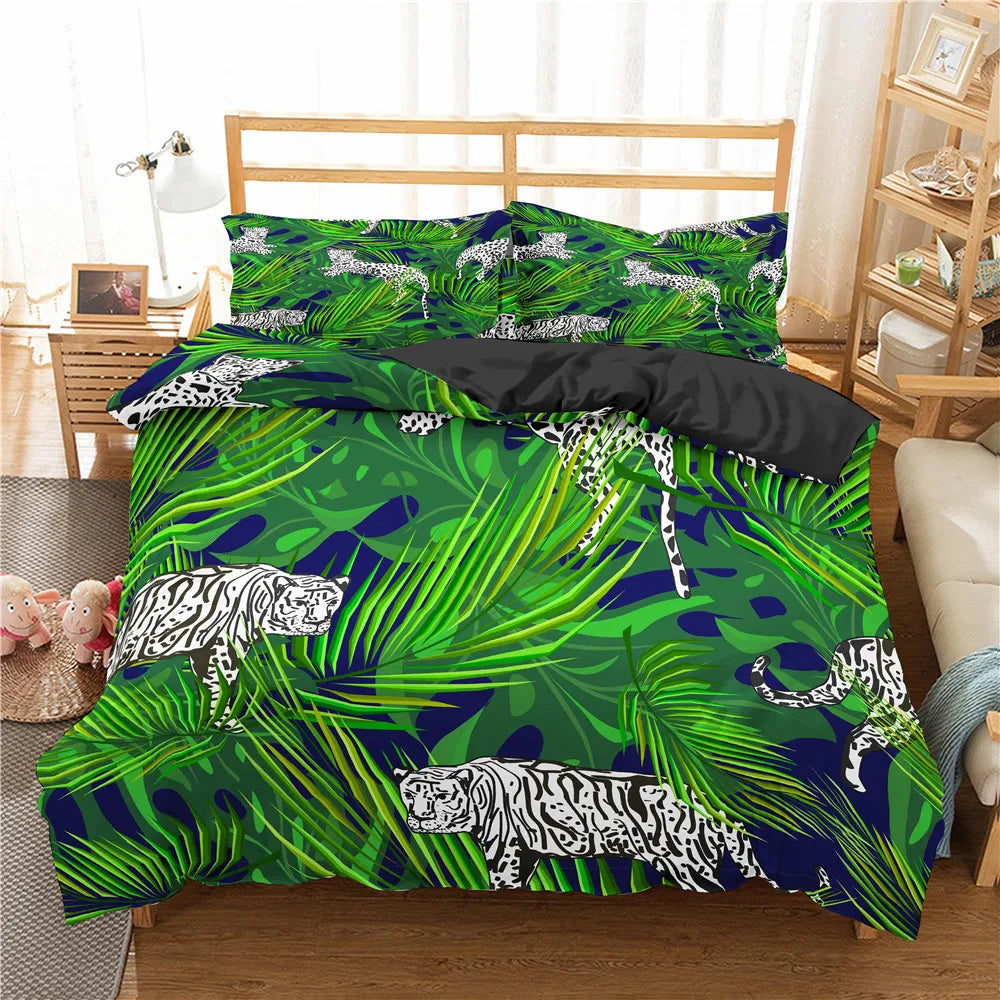 Housse de couette polyester tropicale Ombre Interieur