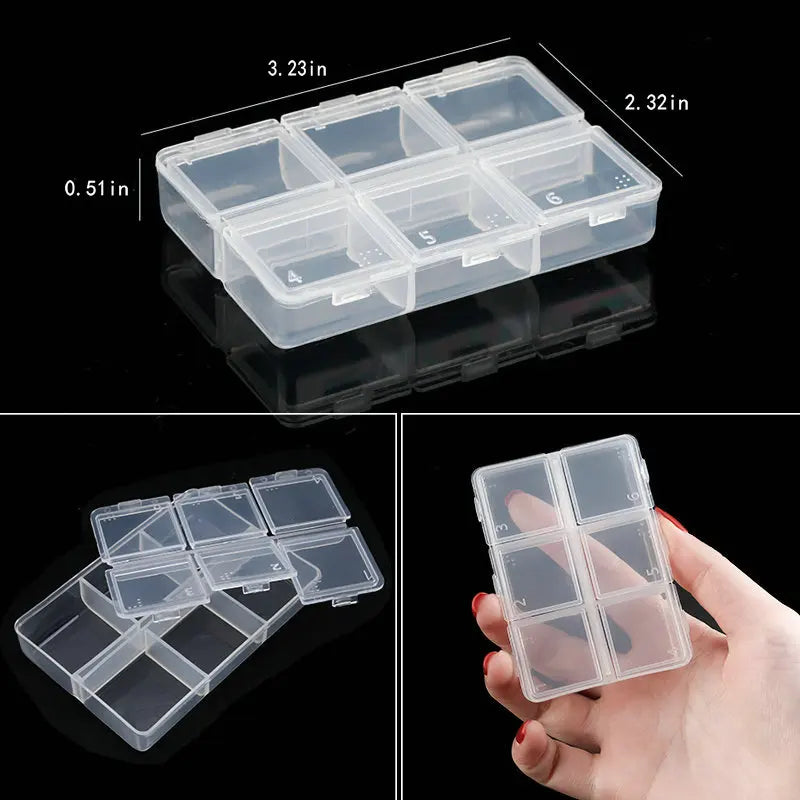 boîtes rangement bijoux transparentes modernes compartiments réglables épingles petites pierres