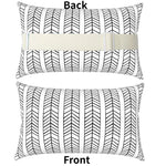 coussin moderne polypropylene rectangle blanc rayures utilisation décoration voiture 28x40cm imprimé nordique