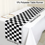 nappe table carreaux noir blanc motif festives polyestre rouge variées festive