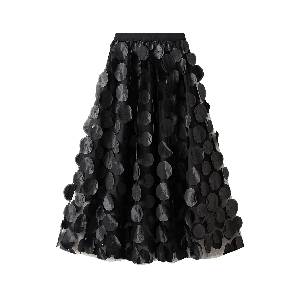 jupe marron rose transparente moderne élégante ceinture ajustable polyester femelle été mi mollet