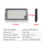 projecteur led noir moderne ip65 12v dc batterie cable clips 50w 3000k 6500k
