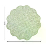 placemat quilté coton moderne blanc vert bleu rose gris marron