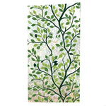 film décoratif fenêtre fleurs feuilles papillons moderne vert blanc jaune marron opacité adhésif