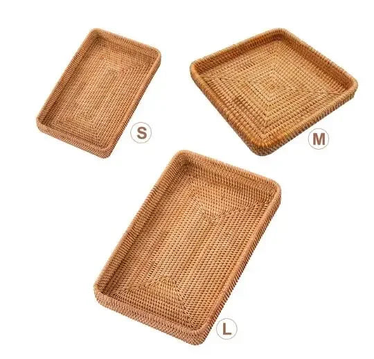 corbeille marron clair tressée traditionnelle respectueuse environnement stockage portable rotin multifonctionnelle domestique hotelière serviettes