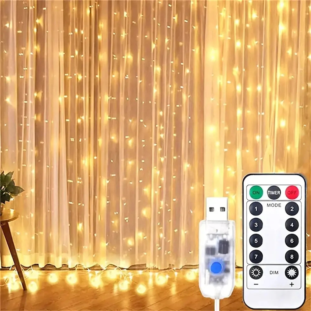 guirlande lumineuse led fil cuivre décoration mariage fête intérieur extérieur télécommande usb