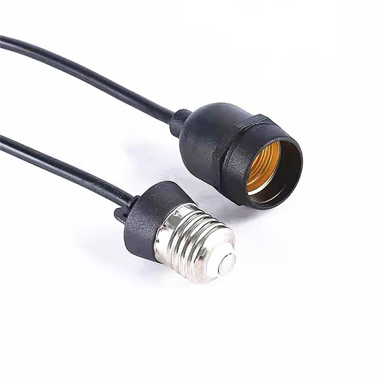 ampoule filament noir transparent moderne câble e27 étanche 1m 5m rond lisse