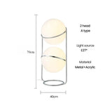 lampe sol moderne sphères translucides blanc chrome nordique minimaliste led acrylique