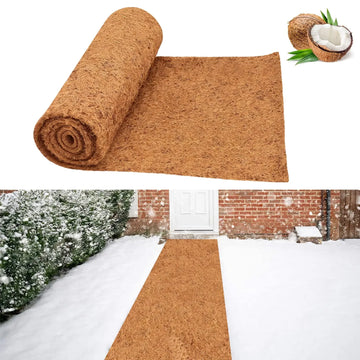 Paillasson en fibre de coco blanche pour entrée extérieure