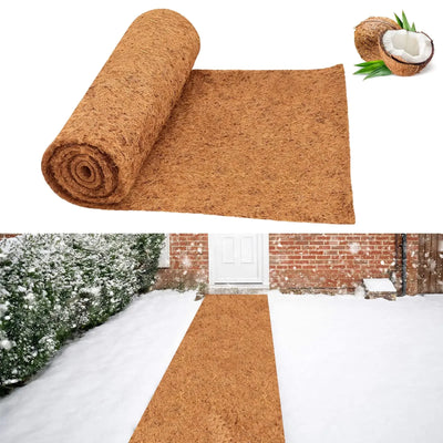 Paillasson en fibre de coco blanche pour entrée extérieure