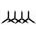 attaches drap lit clips ressorts réglables tissus polyester noirs argentés jaunes roses rouges blancs