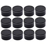 boîtes rondes métal or noir argent contemporaines rangement cosmétiques skincare organiser travel tins cream